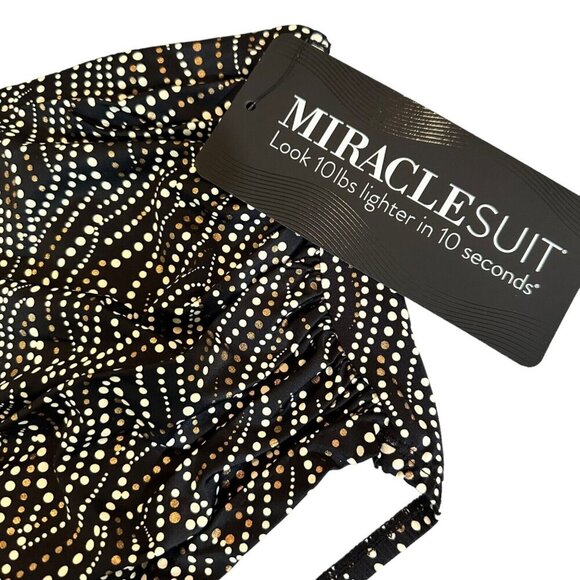 Miraclesuit Sz 14 Bronze Norma Jean Retro HiWaist Tummy Control Swim Bottom NWT - Picture 4 of 9
